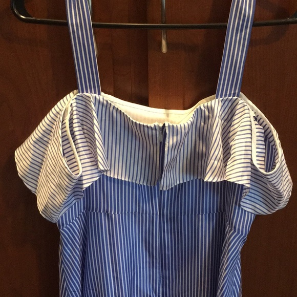 NWOT JCrew Striped Ruffle Silk Dress - Picture 8 of 8